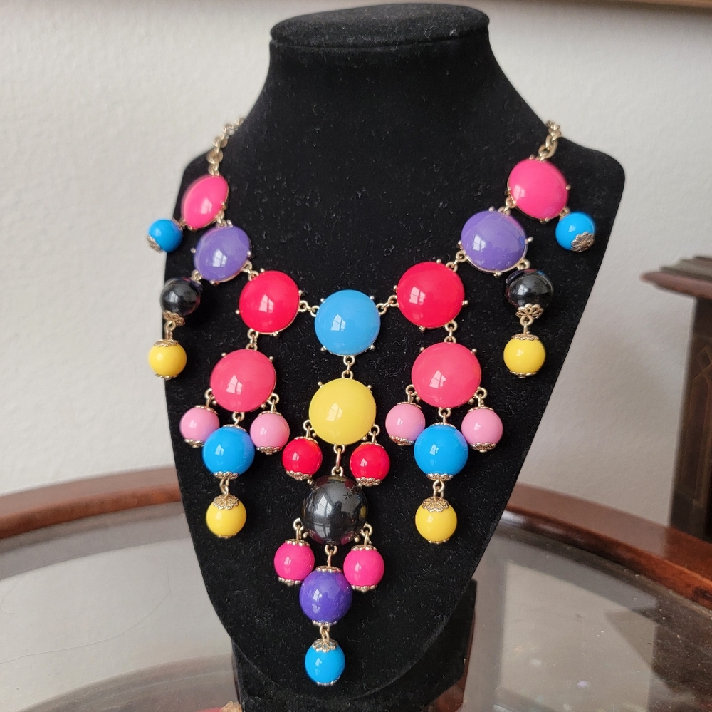 90s Multicolor Statement Necklace - image 1